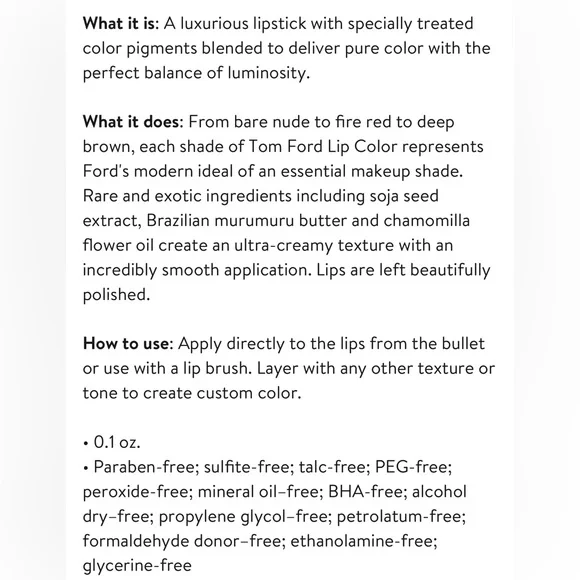 LAST 1! Tom Ford Lip Color Lipstick SCARLET ROUGE 💄 NEW IN BOX - Picture 5 of 5